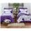 Jogo de Cama Solteiro Brilhante Brilhanteen - Branco/Roxo