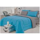 Edredom Casal Brilhante Inverno City 1267 - Azul