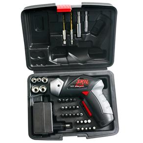 Parafusadeira Skil à Bateria 3,6V 2000 com 1 Carregador, 26 Bits, 6 Soquetes, 2 Brocas de Metal e 1 Maleta Plástica - Bivolt