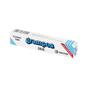Grampo Bacchi 26/6 Galvanizado 2151-9 - 1000 Unidades