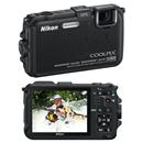 Câmera Nikon Coolpix AW100 Preta c/ LCD 3,0”, 1...