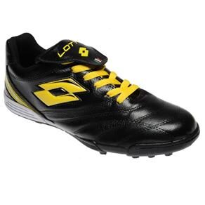 Chuteira Lotto Society Stadio Classic DUE TF - Preto/Amarelo.