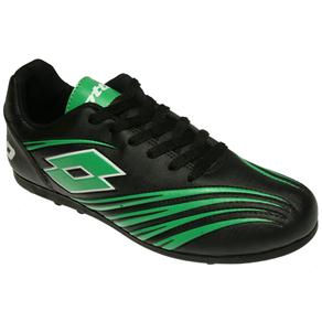 Chuteira Lotto Society Vertigo TDB SB TF -Preto/Verde.