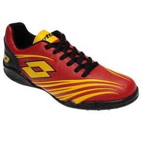Chuteira Lotto Society Vertigo TDB TF - Vermelho/Amarelo.