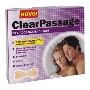 Dilatador Nasal ClearPassage Grande com 3 Unidades - Bege