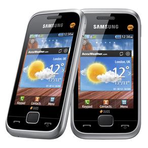 Celular Desbloqueado Samsung Champ Deluxe Duos C3312 Prata com Dual Chip, Câmera 1.3MP, Rádio FM, MP3, Touch Screen, Bluetooth e Fone de Ouvido