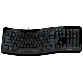Teclado Multimídia Microsoft Curve Keyboard Comfort CV3000 - Preto