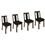 Kit com 4 Cadeiras Madesa Raissa 4202 - Imbuia/Preto