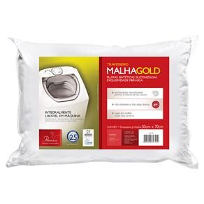 Travesseiro de Fibra de Poliéster Fibrasca Malha Gold