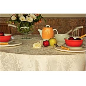 Toalha de Mesa Retangular Mehndi Prática Firenze 160x320 cm - Off White