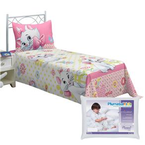 Jogo de Cama Infantil Lepper Marie + Travesseiro Fibras Siliconizadas Plumasul Levíssimo