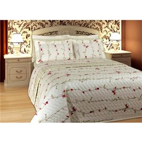 Jogo de Cama Solteiro Kacyumara Satinee Bordeaux 300 Fios