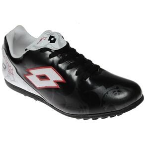 Chuteira Lotto Society Groovy SB TF Preto/Branco.
