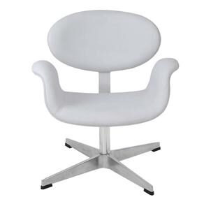 Poltrona Sulflex Tulipa em Curvim - Branco