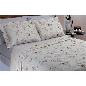 Cobre-leito King com 2 Porta Travesseiros Kacyumara Lille