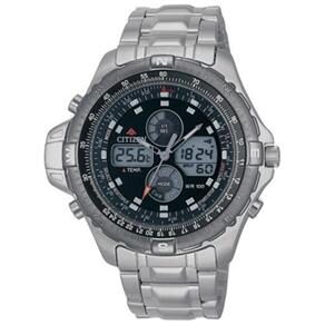 Relógio Masculino Anadigi Citizen Combo Temp JS1045-58E - Prata
