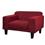 Poltrona American Comfort Crys em Chenille Florido AC 3500 - Vermelho