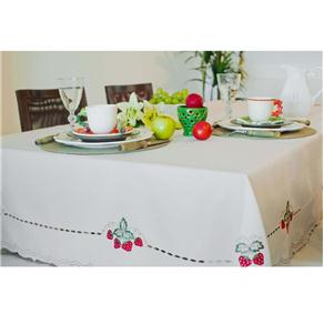 Toalha de Mesa Retangular Mehndi Momentos Morangos 270x170 cm 
