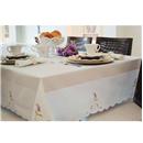 Toalha de Mesa Redonda Mehndi Lavanda 220 cm - ...