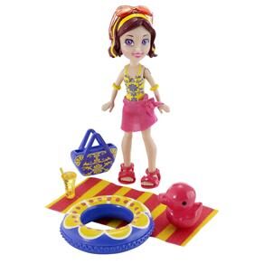 Boneca Polly Pocket Mattel Festas na Piscina - Lila W6223/W6226