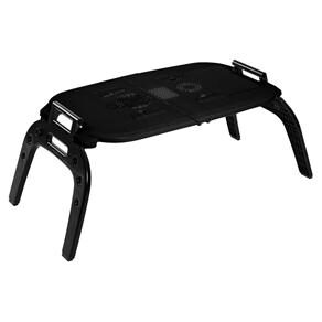 Mesa para Notebook E-Table Cooler Plus LD19B com 2 Coolers e Hub USB - Preto