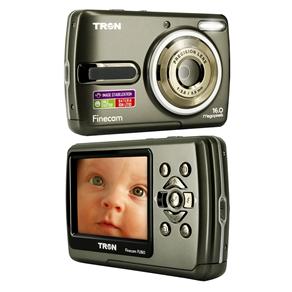 Câmera Digital Tron FineCam FL160 Titânio c/ Visor LCD 2,4”, 16MP, Estabilizador de Imagens, Vídeo em VGA, Detector de Face e Sorriso 