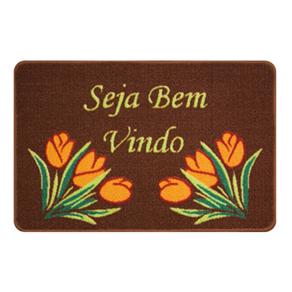 Tapete Porta Inylbra - Marrom/Laranja/Verde
