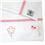 Conjunto de Lençóis para Berço Tribeca com Flores Bordadas Rosa/Branco - 3 Peças