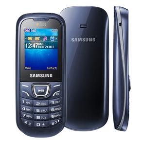 Celular Desbloqueado Samsung Galaxy Duos Voice E1232 Blue Black com Dual Chip, Rádio FM, MP3 e Fone de Ouvido