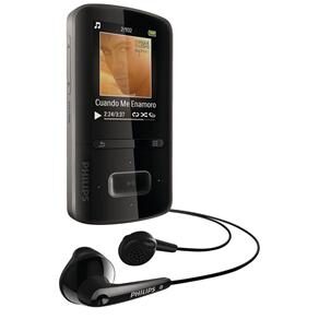 MP4 Player Philips SA3VBE04KX/78 4GB GoGear Vibe c/ Tela 1,8" e Rádio FM - Preto