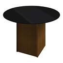 Mesa Madesa Stella 120 cm - Imbuia/Preto