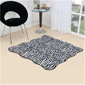 Tapete Safari Zebra Duda Tapetes - Preto/Branco