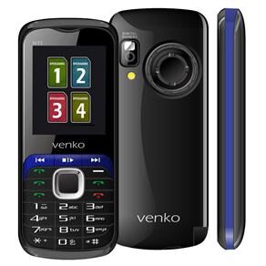 Celular Desbloqueado Venko Ideal Preto/Azul com Quadri Chip, Câmera VGA, MP3, Rádio FM, Bluetooth, Fone e Cartão 2GB