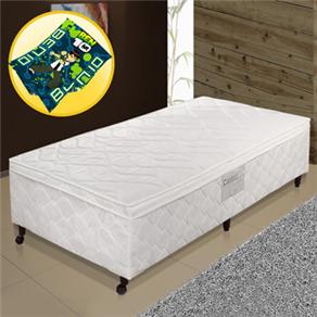Cama Box Solteiro Paropas 8237 Ortopédico 36x88x188cm + Cobertor Solteiro Corttex Casa Polar Ben 10