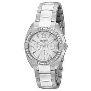 Relógio Feminino Analógico Seculus Sport Glamour Multifunção 24767L0SGNS1 - Cromado