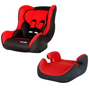 Cadeira para Automóvel Nania Trio SP Comfort Shadow-0 a 25 Kg - Red + Assento para Automóvel Nania Topo Comfort Spirit -15 a 36 Kg-Preto/Vermelho