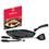 Bistequeira Tramontina Mônaco Preta 24cm Com Utensílios de Silicone e Um Exclusivo Livro de Receitas Para Grelhados - 3 Peças