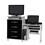 Cômoda RV Móveis com 4 Gavetas e Espaço para TV/DVD - Branco/Preto