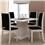 Mesa de Jantar Madesa Milenium Tamburato 5174 120cm com 4 Cadeiras Madesa Premium 4175 - Branco/Preto