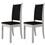 Mesa de Jantar Madesa Milenium Tamburato 5174 120cm com 4 Cadeiras Madesa Premium 4175 - Branco/Preto