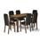 Mesa Madesa Débora 5232 com 6 Cadeiras Débora Stella 4205 - Imbuia/Preto
