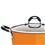 Risoteira Tramontina Mônaco Laranja Com Colher de Silicone,Tampa de Vidro e Um Exclusivo Livro de Receitas Para Risotos - 2 Peças