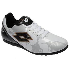 Chuteira Lotto Society Groovy SB TF - Branco/Preto.