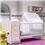 Berço com Cômoda Zanzini Baby Carinhoso - 34900495 - Branco/Rosa + Babá Eletrônica Fisher-Price T2070 
