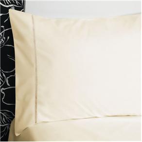 Fronha com Ponto Palito Plumasul 233 fios 50x70 cm - Bege