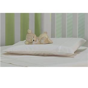 Fronha Infantil Plumasul com Ponto Palito 233 fios 30x40cm - Bege