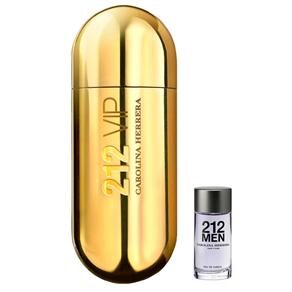 Perfume 212 Vip Eau de Parfum Feminino 30 ml - Carolina Herrera  + Miniatura 212 Men EDT 7 ML Masculino Carolina Herrera 