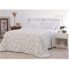 Jogo de Cama King Scavone Doris 200 Fios - Branco/Bege