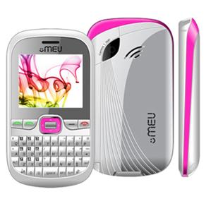 Celular desbloqueado SN45 MEU Branco/Rosa com TV Analógica, Câmera de 1.3MP, Rádio FM/MP3/MP4, Bluetooth, Fone de Ouvido e Cartão 2GB
