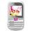 Celular desbloqueado SN45 MEU Branco/Rosa com TV Analógica, Câmera de 1.3MP, Rádio FM/MP3/MP4, Bluetooth, Fone de Ouvido e Cartão 2GB